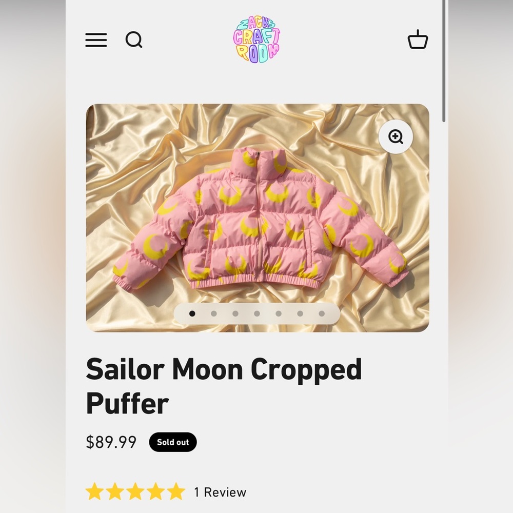 Sailor Moon Cropped Puffer by Zach’s Crafts